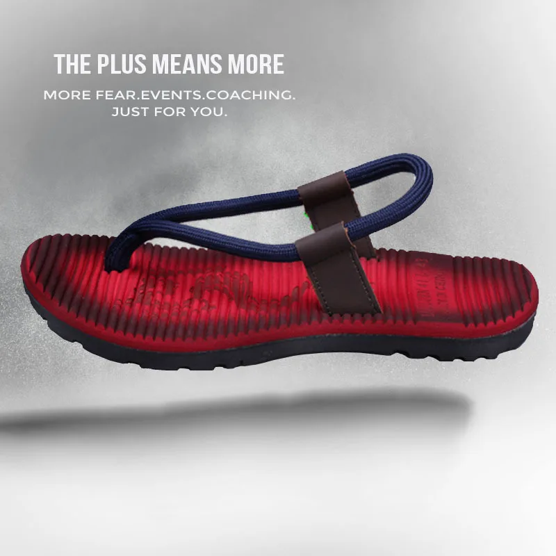 Размера плюс 42/43/44 Для мужчин; Летние босоножки; пляжная обувь на плоской подошве; женская спортивная женские и мужские; водонепроницаемая обувь; zapatillas hombre - Цвет: Красный