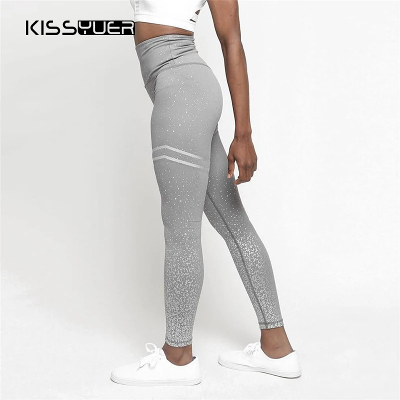 Pink Gradient Seamless Leggings Women 2019 New Fashion