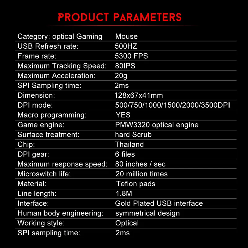 Motospeed V30 RGB Programming 3500 DPI Gaming Gamer Mouse USB Computer Wried Optical Mice Backlit Breathing LED for PC Game