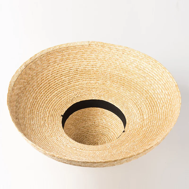 [La MaxPa] модная шляпа из пшеничной соломы с большими полями широкополая шляпа летняя пляжная Солнцезащитная шляпа для женщин 2018 Винтаж Дамы