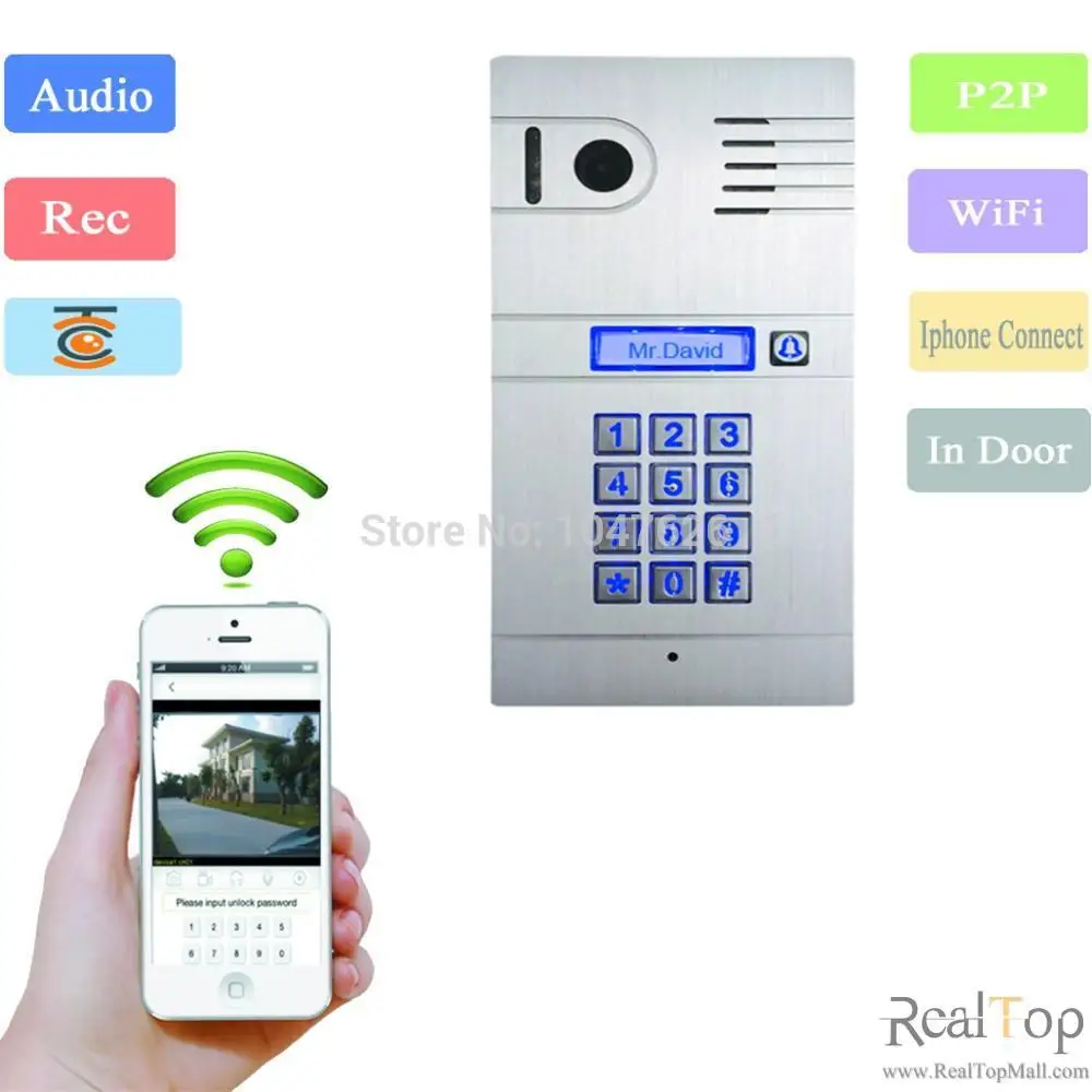 Wireless IP Intercom video door phone System Home Access Door Open Remote Control camera Doorbell