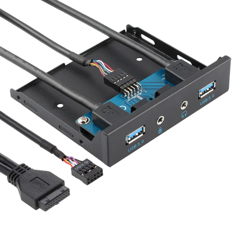  Pin Pin 2 Port USB Hub USB 3.0 HD Audio del Pannello Frontale Combo Adattatore Staffa Per Desktop I