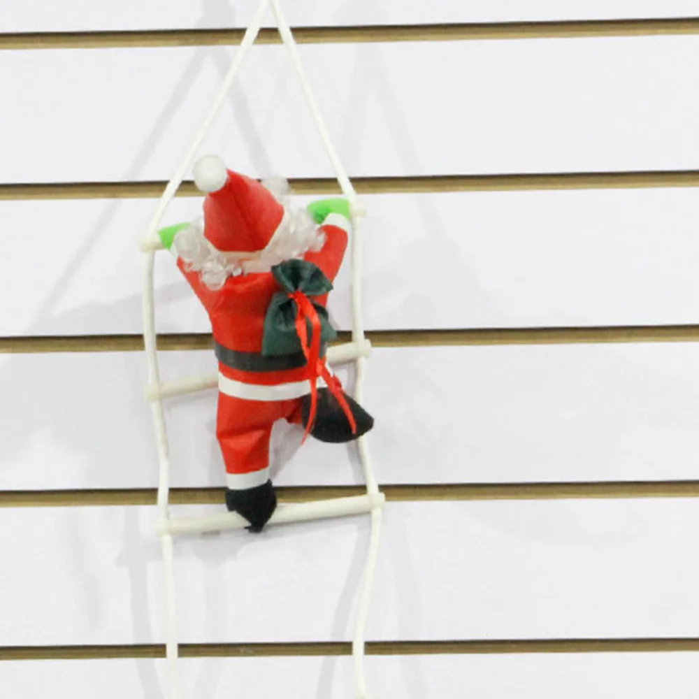 

1PC Polyester Christmas Santa Claus Climbing On Rope Ladder For Christmas Decorations Home Decoration Trees Hanging Home Decor