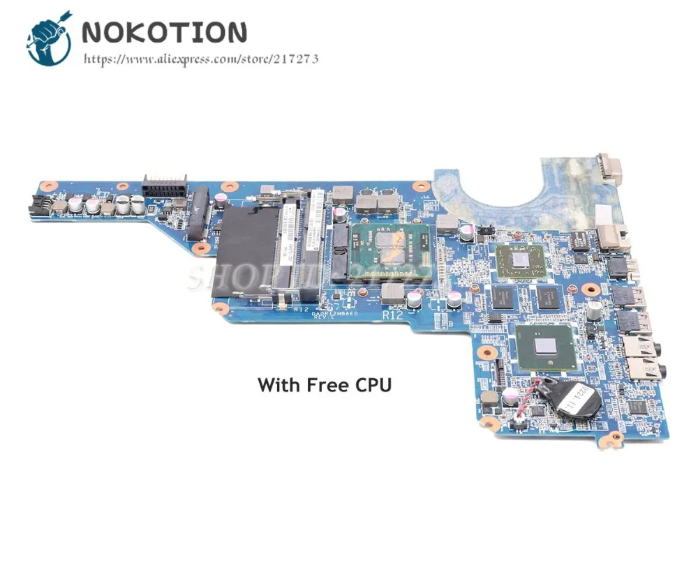 NOKOTION 636372-001 аккумулятор большой емкости для hp павильон G4T-1000 G7 G7T-1000 G4 G4-1000 Материнская плата ноутбука DA0R12MB6E0 HM55 HD6470M 1GB Процессор