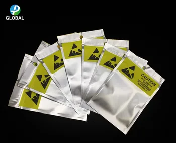 

D&P 8*13cm/10.5*15cm Anti Static zipper Storage Packaging Bag Self sealing Electronic Components Batteries Plastic Packaging Bag