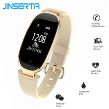 JINSERTA Bluetooth Waterproof Smartwatch Women Ladies Heart Rate Monitor Fitness Tracker Ladies Smart Watch For Android IOS