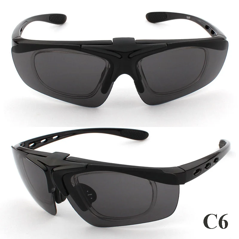 Велосипедные очки с клипсами для близорукости, очки для спорта, очки для мужчин и женщин, MTB UV400, велосипедные солнцезащитные очки для улицы, велосипедные очки - Цвет: C6