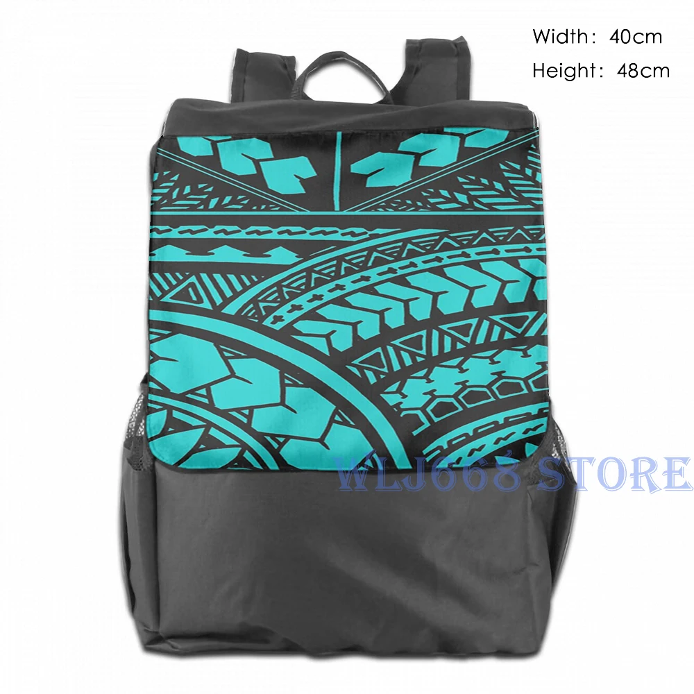 Забавные графические сумки с принтом через плечо женские полинезийские Гавайские по всему плечу принт рюкзак на одно плечо путешествия мужчины - Цвет: One Size