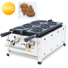 Марс LPG газ 6 пресс-форм корейский вафельница Хлебница машина мультфильм Weffel Железный пекарь делая сковороду в уличном пищевом оборудовании