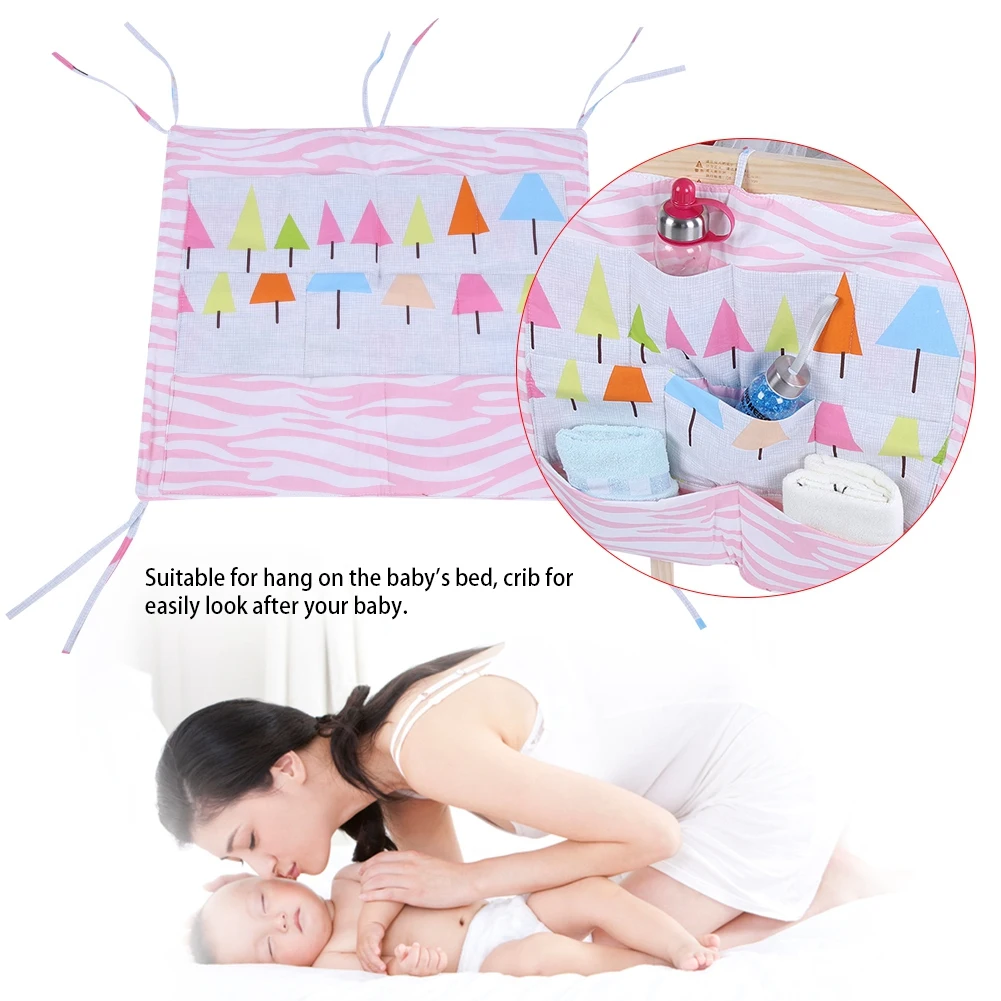 Детская кровать висячая сумка для хранения детская кроватка кровать Брендовая детская хлопковая кроватка Органайзер 52*55 см игрушечный