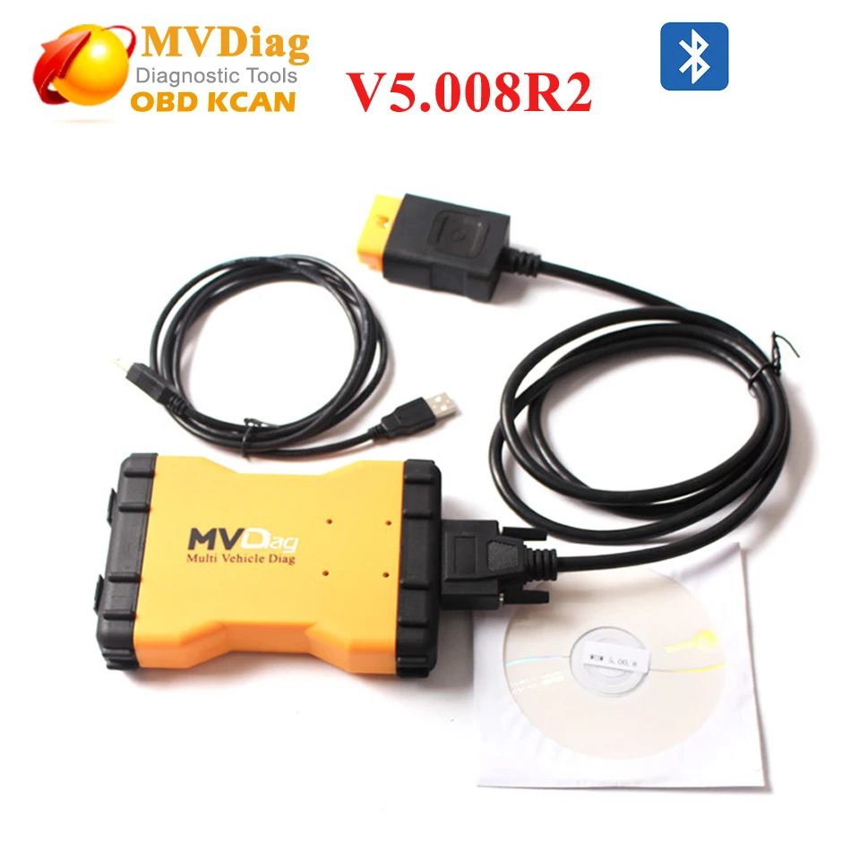 Топ продаж V5.008R2 MVDIAG с Bluetooth профессиональный MVD V5.008 R2 TCS CDP диагностический мульти Автомобиль Diag MVD как TCS CDP PRO