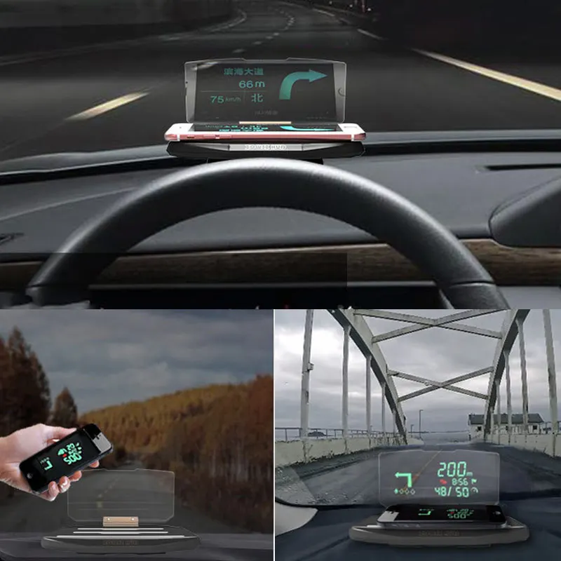  Neue Ankunft Auto GPS Telefon HUD Mobile Navigation Halterung Kopf Up Projektion Display Halter CSL