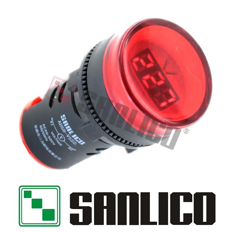 

Indicator type voltmeter mini type digital display voltmeter 22mm AD58B(AD16)-VS224 (range of measurement: 20VAC~500VAC)