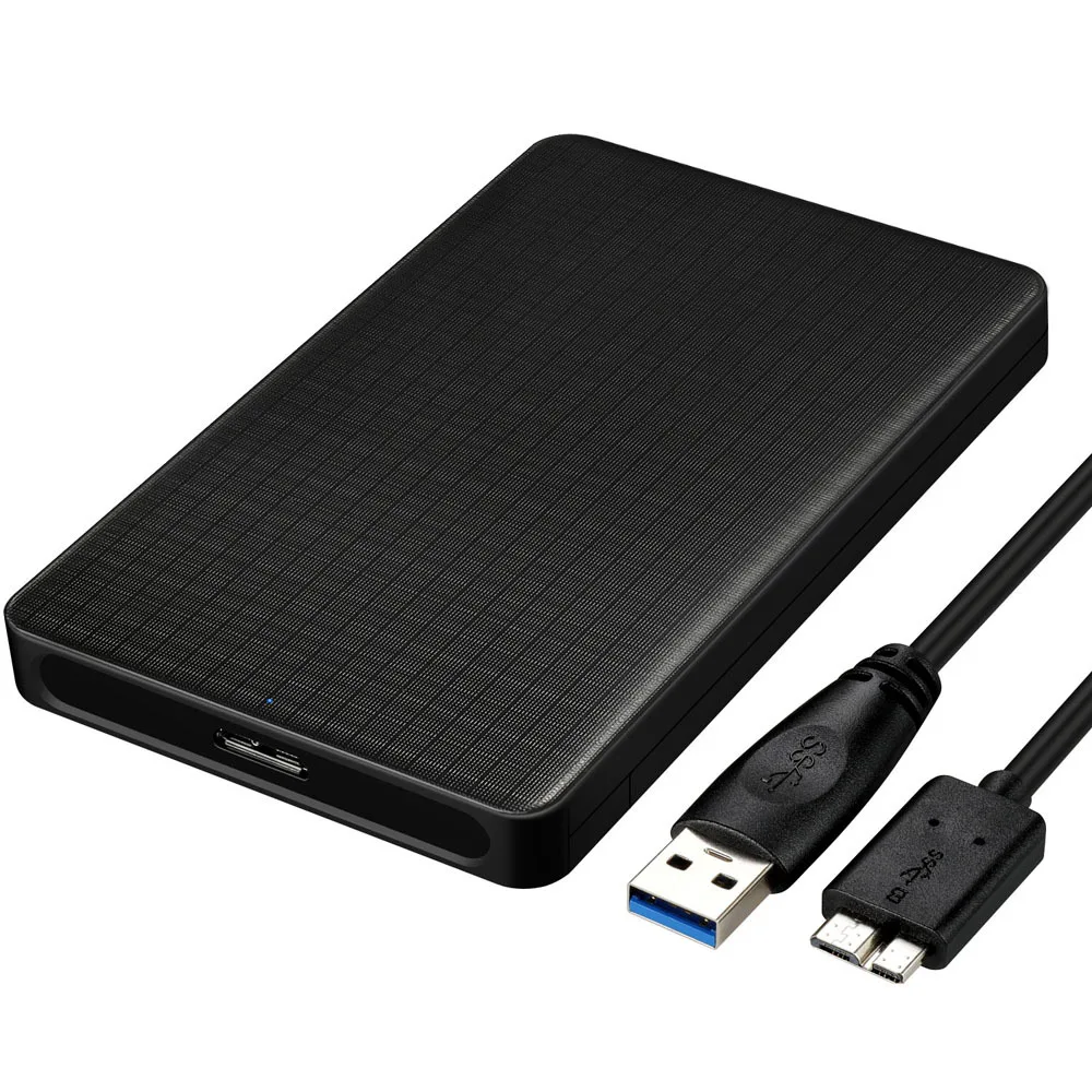 Модное ABS 2," USB 3,0 SATA HDD Box HDD жесткий диск внешний жесткий диск HDD корпус черный чехол - Цвет: Черный