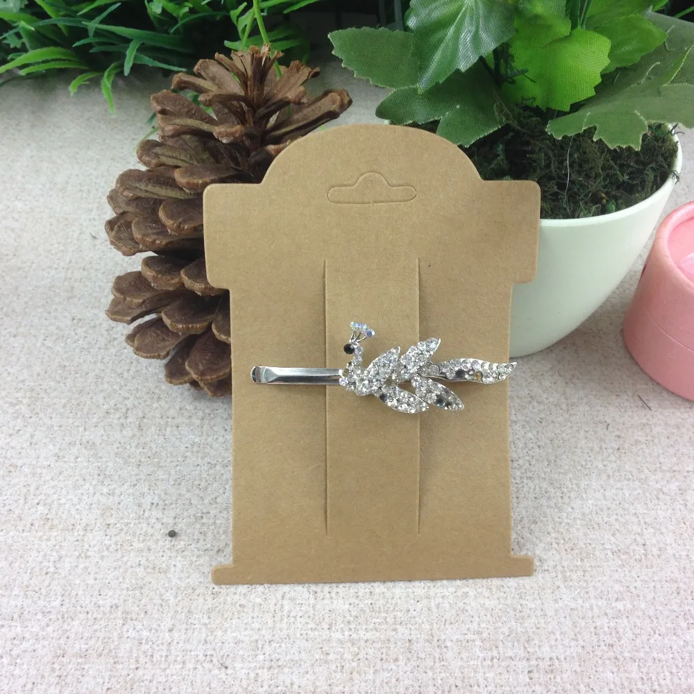 Wholesale Free Shipping Black/White/Kraft Hair Clip Card Hair Band Holder If Custom Logo MOQ : 1000 PCS Logo Cost Extra Jewelry Packaging