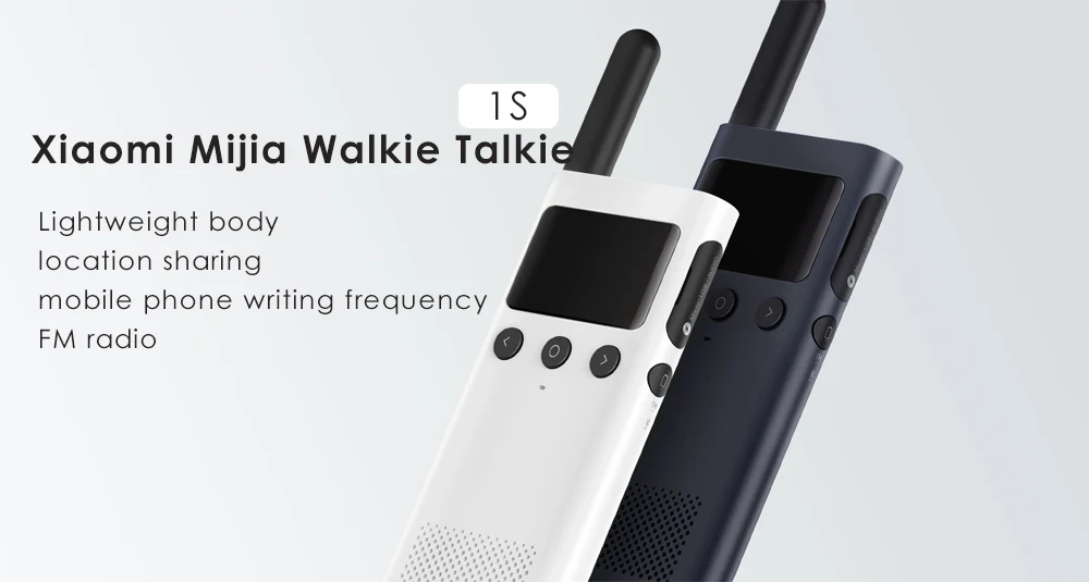 Xiaomi Mijia Smart Walkie Talkie 1S с fm-радио динамик смартфон приложение управление местоположением поделиться быстро команда говорить на открытом воздухе