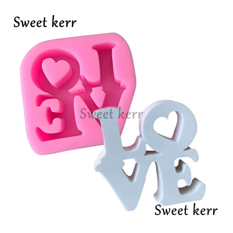 Love letter shaped Silicone Fondant Cake mold Plaster mould Candle for Valentine's Day Sweet Kerr | Дом и сад