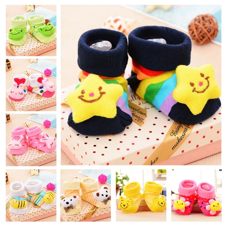 

Baby Socks Anti-Slip Cotton Newborn Infant Cartoon Animal Slippers Boots Unisex