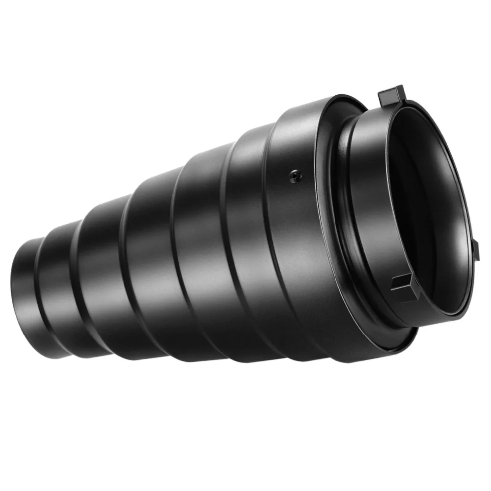 Neewer Medium Aluminium Alloy Conical Snoot Kit with Honeycomb Grid and 5 Pieces