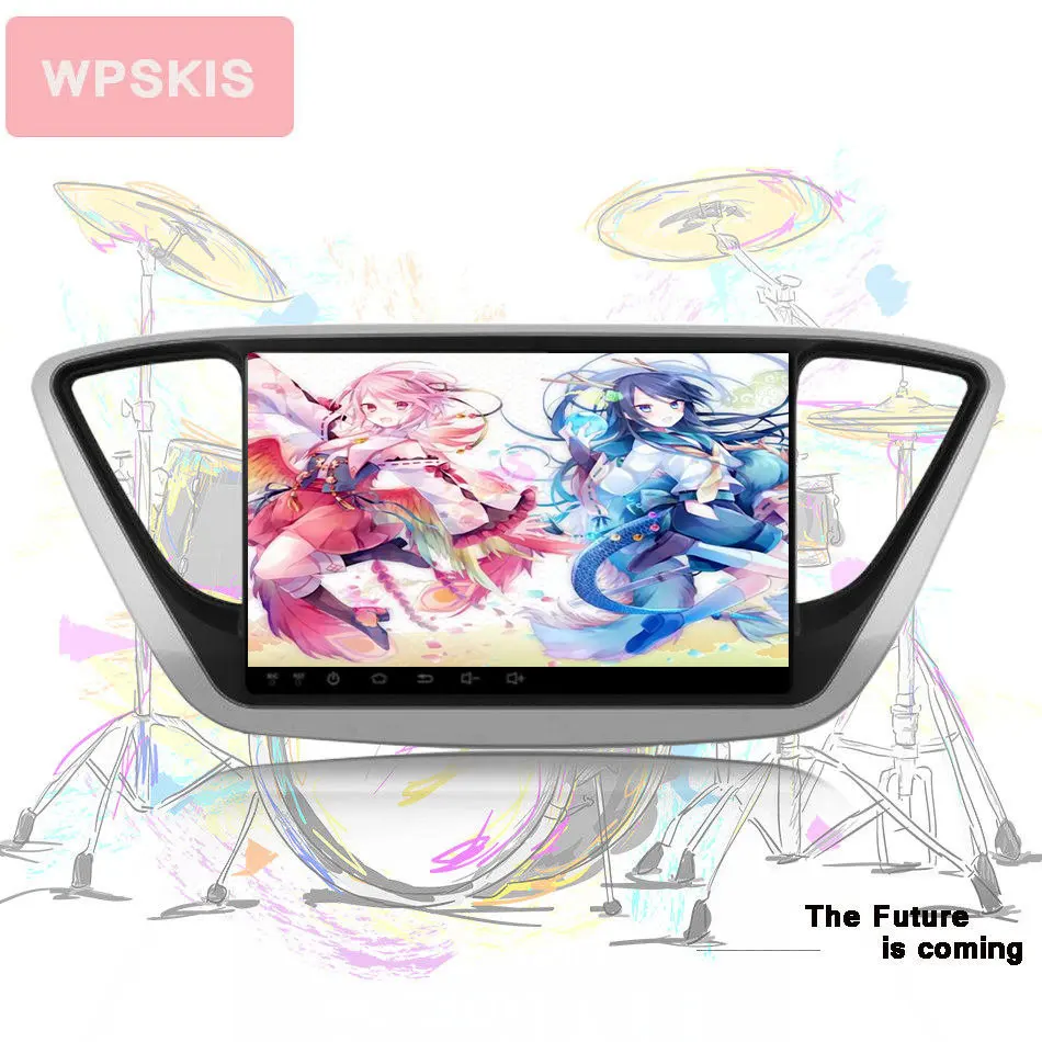 Top 9" RAM 4G Android 9.0 Car DVD GPS Player For Hyundai Verna Solaris 2016 2017 2018 Car Radio Video Player Tape Recorder BT WIFI 1