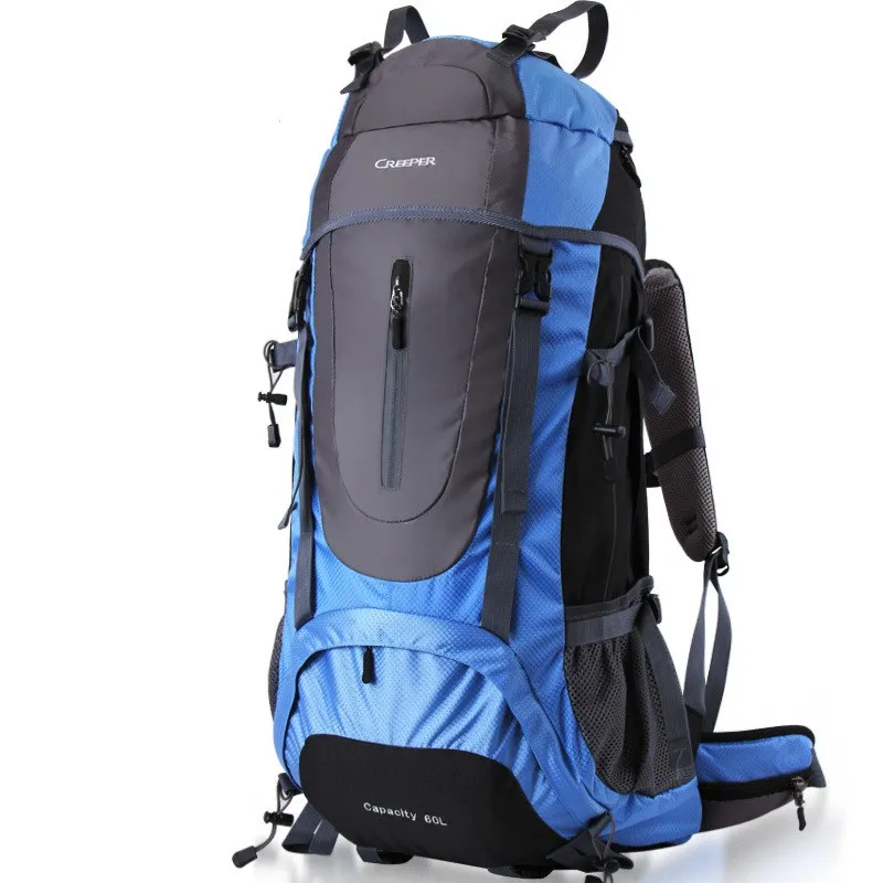 Outdoor bag metal frame Climbing Rucksack 60L Mountaineering Backpacks hiking camping bags waterproof large capacity