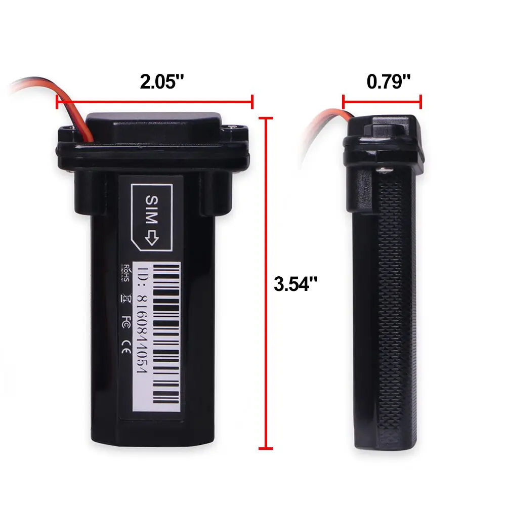 GPS/GSM/جي بي آر إس سيارة المقتفي GT01 ماء الفعلي تتبع شخص المسار جهاز 350 mAh GPS/LBS المدمج في مستشعر اهتزاز