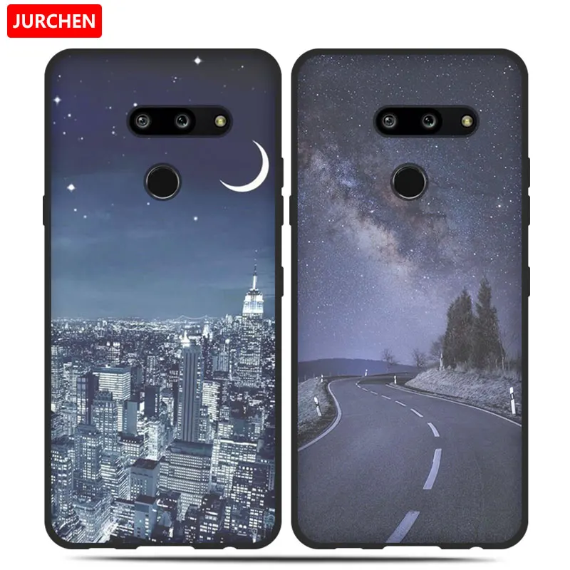 Чехол JURCHEN для LG G8s чехол ThinQ телефона с милым рисунком цветами силиконовый мягкий