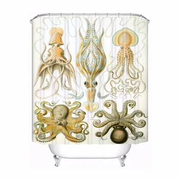 

Custom Haeckel Discoidea Bath Curtain Bathroom Mildewproof Waterproof Polyester Shower Curtain#180417-04-76