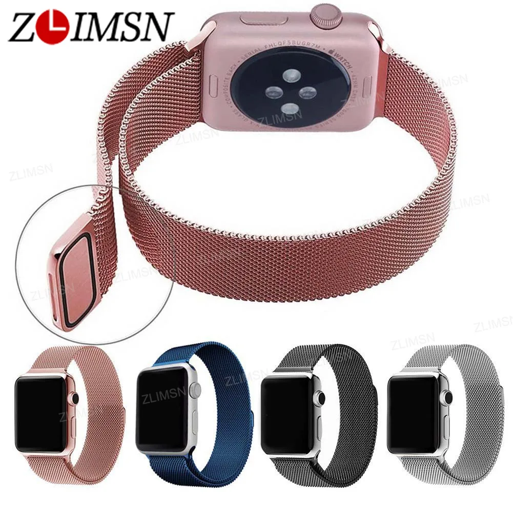 ZLIMSN Watchbands Stainless Steel for Apple Watch Strap Band