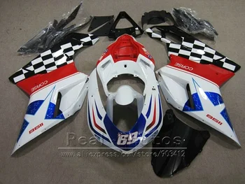 

Aftermarket body parts fairing kit for Ducati 848 1098 1198 07 08 09 10 11 white red blue black fairings 848 1198 2007-2011 AS33