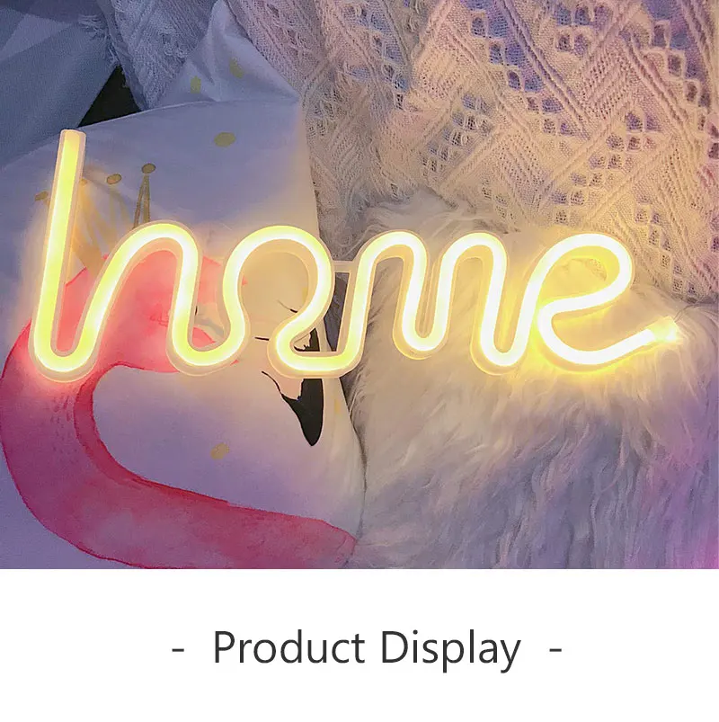 LED Home Neon Word Sign Neon Letters Light Art Decorative Lights Wall Decor for Kids Baby Room Christmas Wedding Party (4)