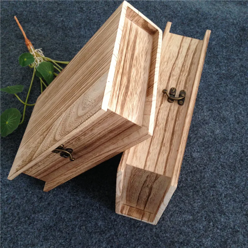Special Book Shape Wooden Box With Vintage Color Wood Gift ...