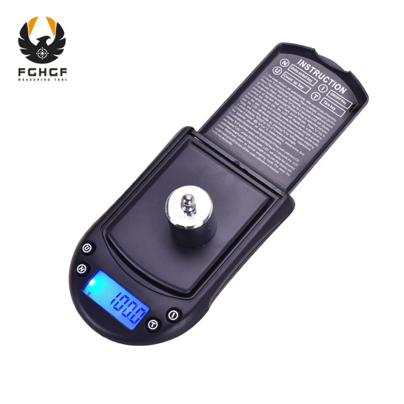 

FGHGF Mini 500g X 0.1g Precision pesa Digital Scale Jewelry Gold Silver Coin Gram Pocket Size Display Pocket Electronic Scales