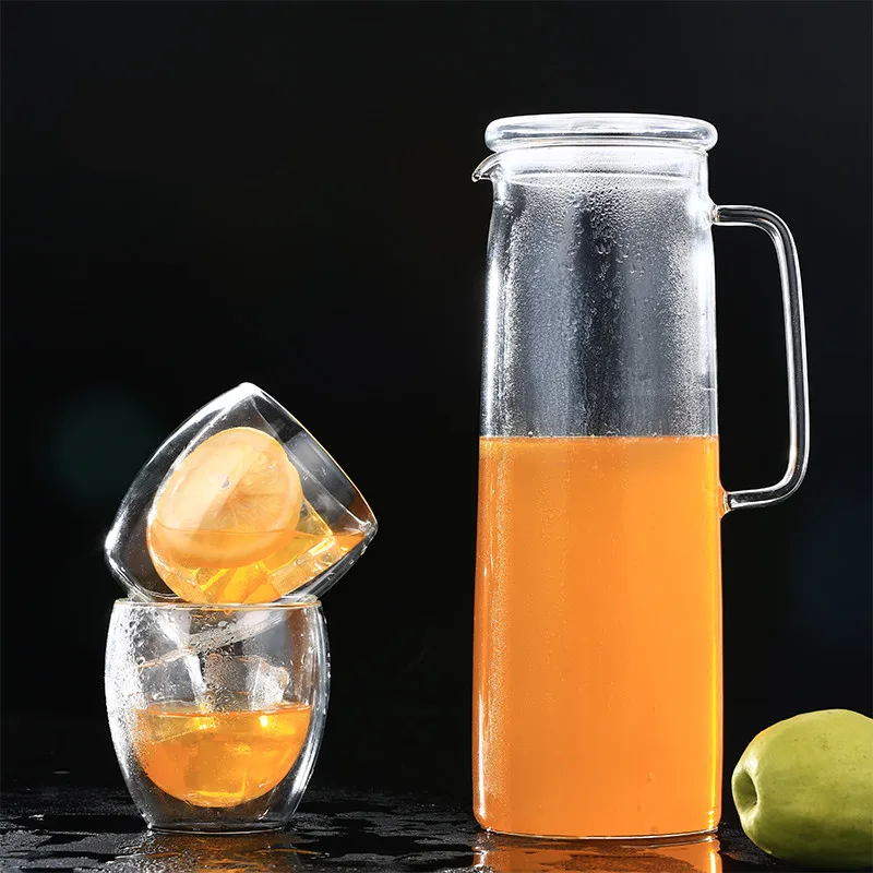 Large capacity cold kettle glass high temperature explosion proof cooler pots juice bottle