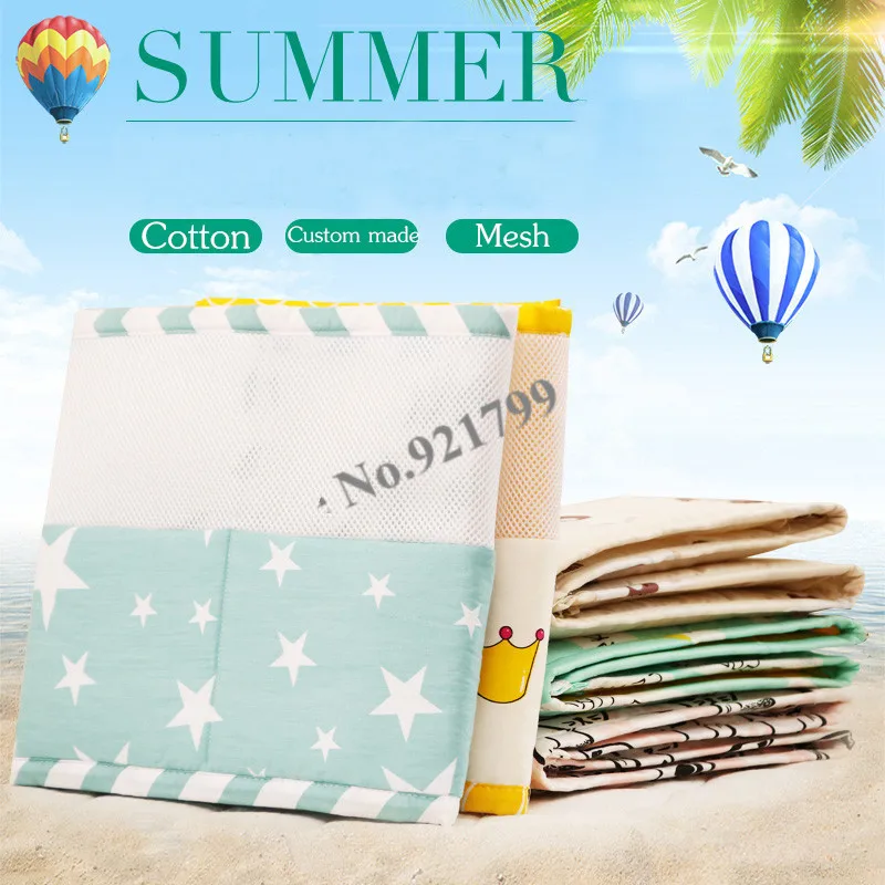 2PCS Breathable Cotton Prevent Falling Baby Crib Bumpers Baby Safety Fence for Bedding Beds for Newborn Baby Bumpers 120*30cm