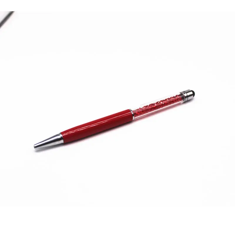 1 шт/) гелевая ручка Креативные Кристальные алмазные шариковые ручки Канцелярские Шариковые Ручки стилус ручка для сенсорного экрана жирная черная заправка - Цвет: Ballpoint pen