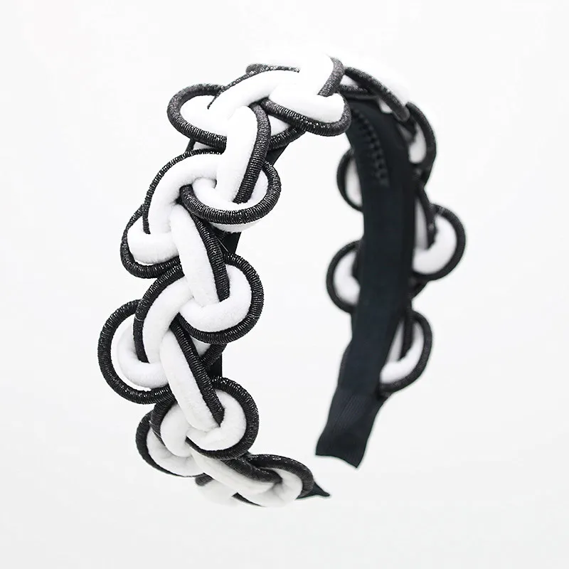 BC широкие плетеные бархатные 3 см широкие простые дизайнерские повязки для волос женские аксессуары для волос зимние повязки для волос