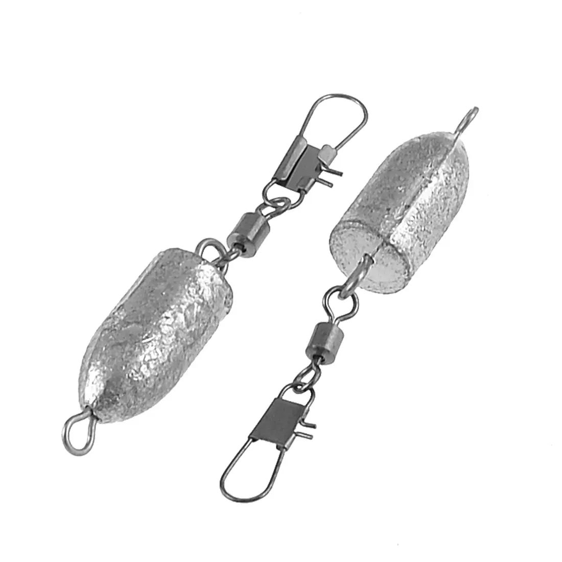 UXCELL 2 Pcs 28G Per Piece Gray Fish Lure Lead Weight Swivel Sinker Fishing Tackle 6 W Hook