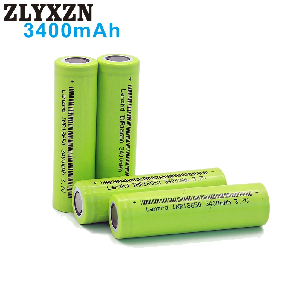 

1-10PCS NEW 18650 Li ion 18650 3400mah New Original INR18650 30A large current Rechargeable Li-ion battery for Flashlight
