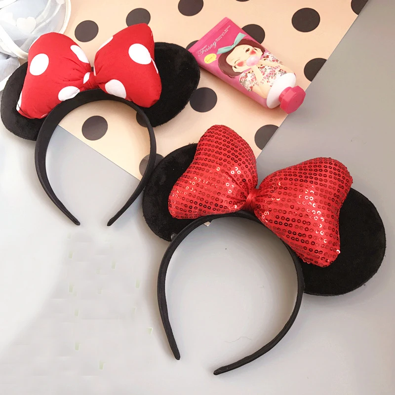 

1pcs Fashion Sweet Cute Mickey Hair Hoop Headband Hairband for Women Girls Bezel Hair Band Hair Accessories New years Gift