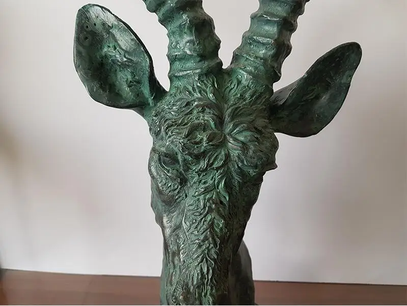 Bronze casting deer head sculpture (10)