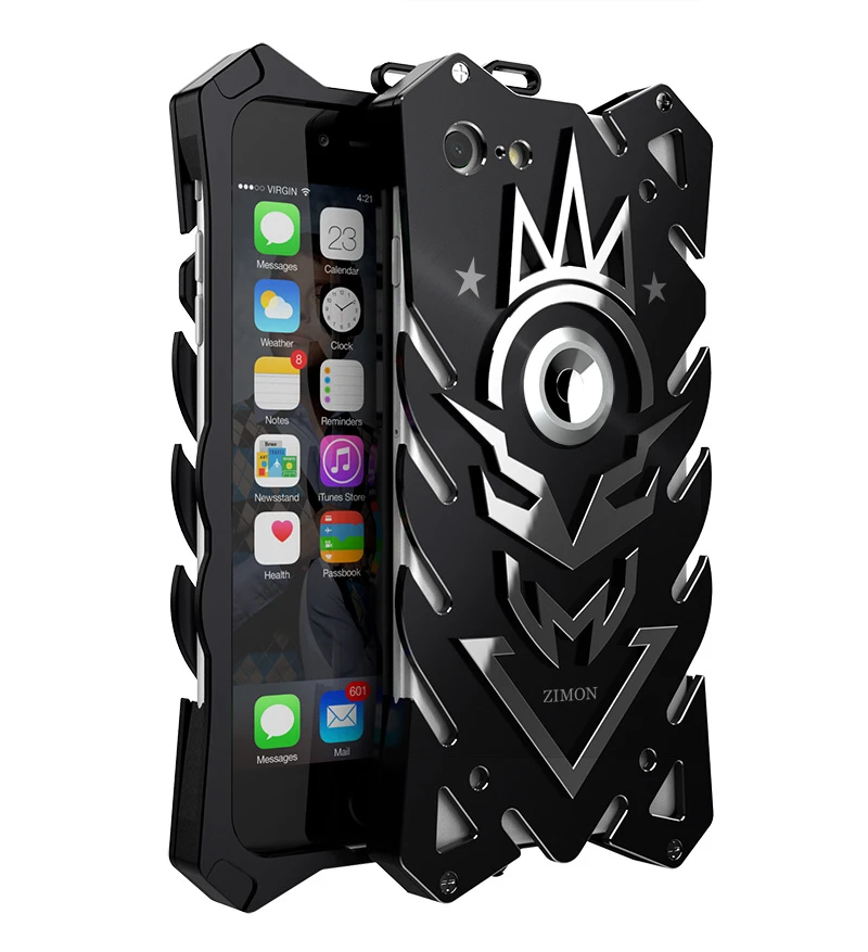 

Newly Thor Armor For Apple iPhone 7 Case Anti Shock Aluminum Metal Case For Apple iPhone 7Plus 8Plus 8 7 Case With Magnetic Ring