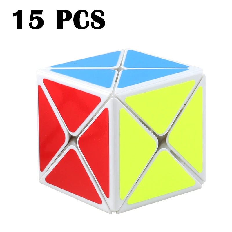 

15PCS ShengShou 73mm Eight axis Magic cube Smooth Strange-shape Cubo magico White Neo Cube Colorful sticker Puzzle cube Toys