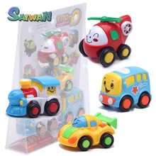 4 шт./компл. Симпатичный Робот Pull Back Car Toys Универсальной Детской Игрушки Фигурку Дети Toys Cars Кукла Мальчик Подарок На День Рождения коллекция Toys # D