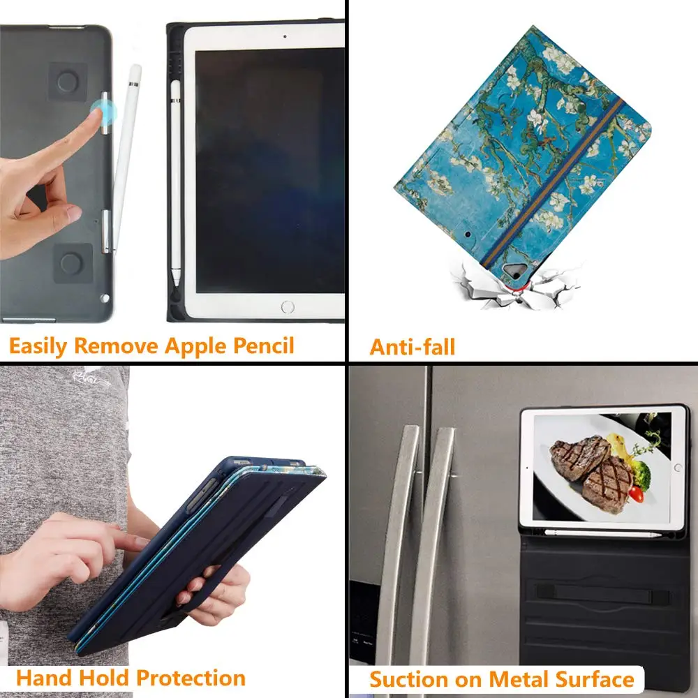 IPad 9,7 чехол, вперед/назад поддержка складной стенд, для нового iPad(6th Gen) iPad Pro 9,7 iPad Air 2/1 Магнитный чехол