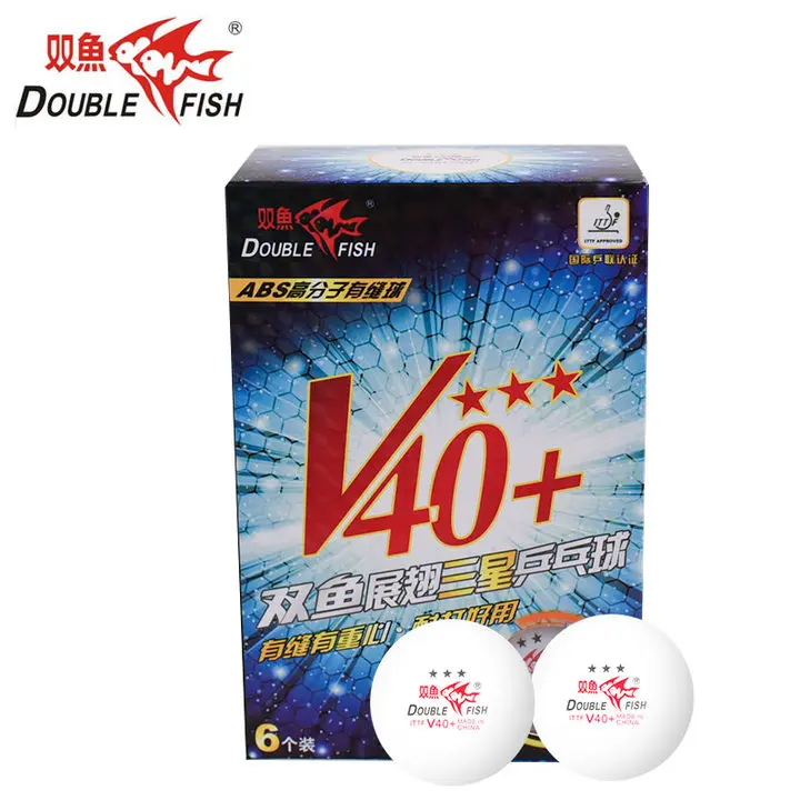 Двойной рыбы 3-Star V40 + Мячи для настольного тенниса 40 + Новый Материал швом Пластик ABS для пинг-понга