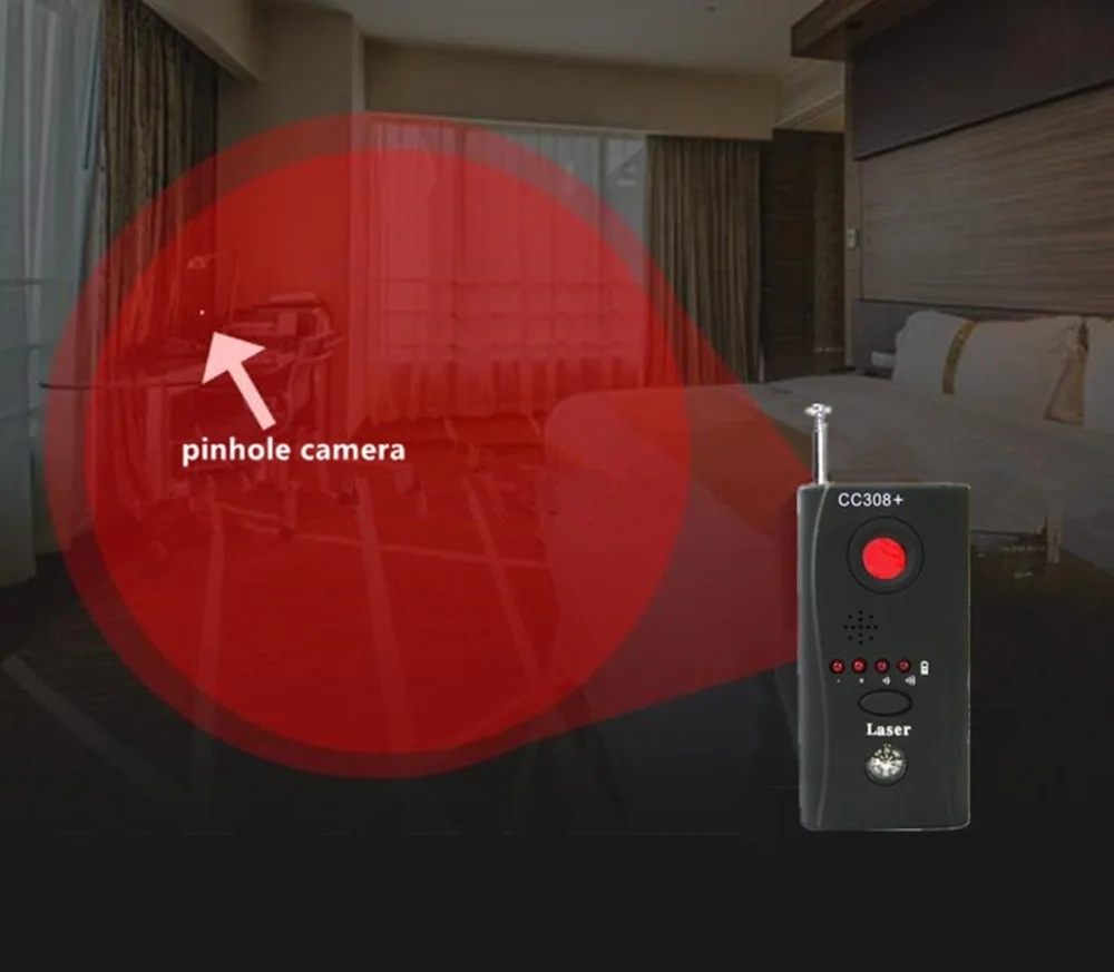 Updated Anti-spy Signal RF Detector Hidden Wireless Camera Device with IR Light