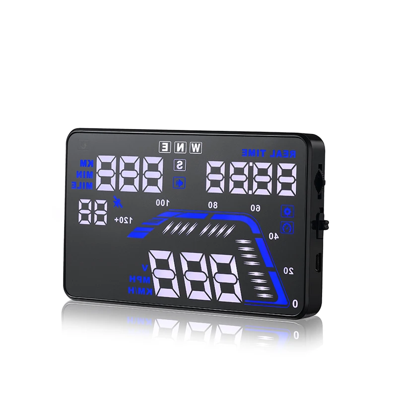 JUEFAN Q7 gps HUD Дисплей автомобильный проектор скорости на лобовом стекле gps Спидометр Скорость вождения км высота