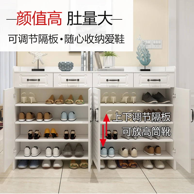 Луи мода обувные шкафы Твердый Деревянный шкафчик для обуви Современные Простые шкафы для обуви высокой емкости