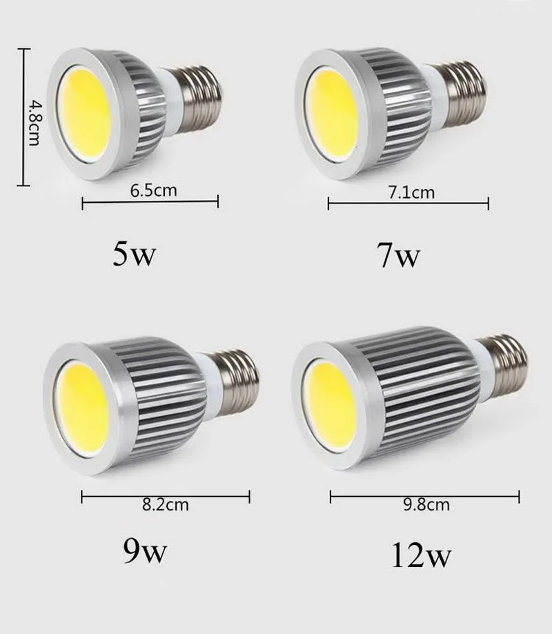120 Угол луча высокий свет COB Светодиодные прожекторы GU10 MR16 E14 E27 GU5.3 110 В 220 в 12 В 5 Вт 7 Вт 9 Вт 12 Вт теплый белый/холодный белый натуральный